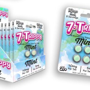 7.TRIPPY MINT 40MG-4 PACK 10MG 5MG PER SERVING 12 BLISTER PER DISPLAY