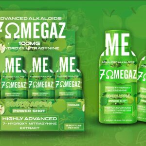 Green Apple (Power Shot) 60ml Instant Release 100mg 12 bottles Per Display