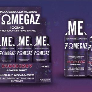 Blueberry (Power Shot) 60ml Instant Release 100mg 12 bottles Per Display