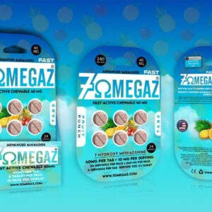 7OMEGAZ FAST 40MG FRUIT PUNCH FLAVOR 6 TABZ PER PACK 10 PACKS PER DISPLAY