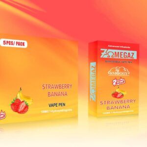7OMEGAZ 2ML-100MG 7-HYDROXYMITRAGYNINE PER VAPE STRAWBERRY BANANA 5-VAPE PEN PER PACK
