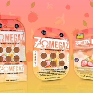 7OMEGAZ FAST 40MG STRAWBERRY BANANA FLAVOR 6 TABZ PER PACK 10 PACKS PER DISPLAY